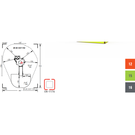 Žaidimų aikštelių kompleksas vaikams nuo 2 metų amžiaus – kolekcija 'MINI / MBG-2191_MI 09-1037-T04'