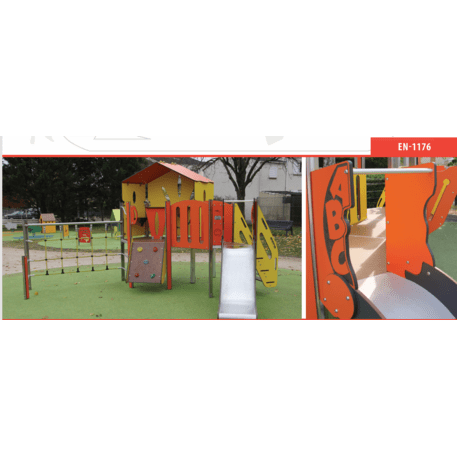 Žaidimų aikštelių kompleksas vaikams nuo 2 metų amžiaus – kolekcija 'MINI / MBG-2280_MI 09-2075-N22'