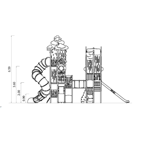 Vaikų žaidimo aikštelės kompleksas 'MBG-553 / Forest_P1517'