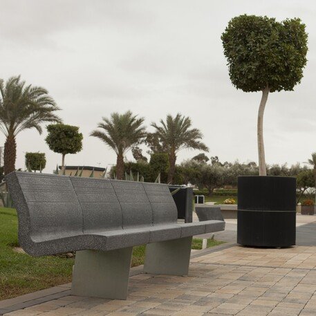 Betoninis modulinis suolas su LED apšvietimu 'Premium / Lounge Fly 222cm'