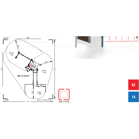 Žaidimų aikštelių kompleksas vaikams nuo 2 iki 10 metų amžiaus – kolekcija 'MAXI / MBG-2355_MA 12-1010-O99'