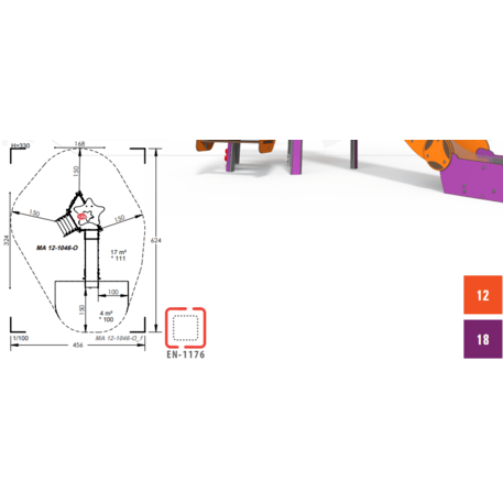 Žaidimų aikštelių kompleksas vaikams nuo 2 iki 10 metų amžiaus – kolekcija 'MAXI / MBG-2381_MA 12-1046-O18'