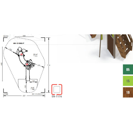 Playground complex for children from 2 years old – 'MINI' collection 'MAXI / MBG-2388_MA 12-2002-P15'