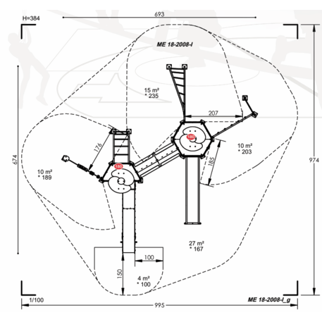 Mänguväljakute kompleks lastele vanuses 2 kuni 12 – kollektsioon 'MEGA / MBG-2541_ME 18-2008-I22'