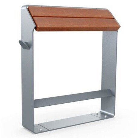 Stovėjimo nugaros atrama autobusų stotelėms iš iroko medienos 'Lido / 004201'