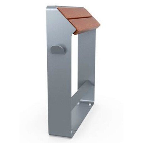 Stovėjimo nugaros atrama autobusų stotelėms iš iroko medienos 'Lido / 004201'