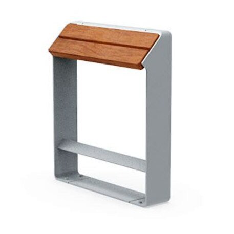 Stovėjimo nugaros atrama autobusų stotelėms iš iroko medienos 'Lido / 004201'