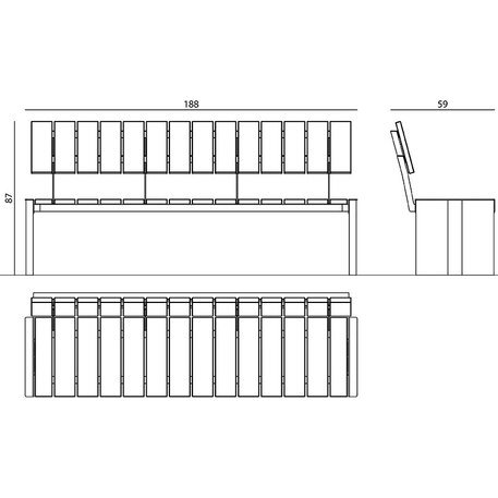 Metalinis suolas (suoliukas) su atlošu, pagamintas iš Iroko medienos 'Helio / 012140'