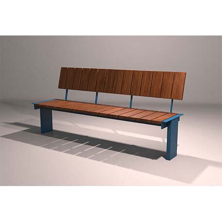 Metalinis suolas (suoliukas) su atlošu, pagamintas iš Iroko medienos 'Helio / 012140'