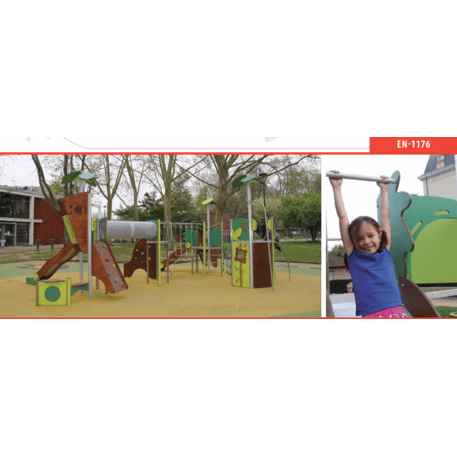 Žaidimų aikštelių kompleksas vaikams nuo 2 iki 12 metų amžiaus – kolekcija 'MEGA / MBG-2591_ME 18-3035-P15'