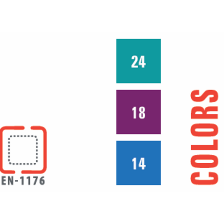 Žaidimų aikštelių kompleksas vaikams nuo 2 iki 12 metų amžiaus – kolekcija 'MEGA / MBG-2606_ME 18-4008-I99'