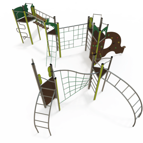Žaidimų aikštelių kompleksas vaikams nuo 2 iki 12 metų amžiaus – kolekcija 'MEGA / MBG-2630_ME 18-5015-P15'