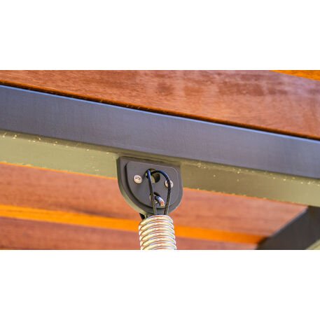 Metalinė pergolė su supynėmis iš iroko medienos 'Premium Collection / STF/22-31-01_07/MDL'