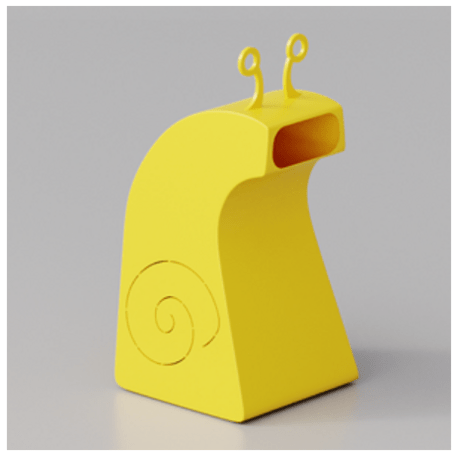 Metal trash bin for children’s playgrounds 'Snail Bin G549'