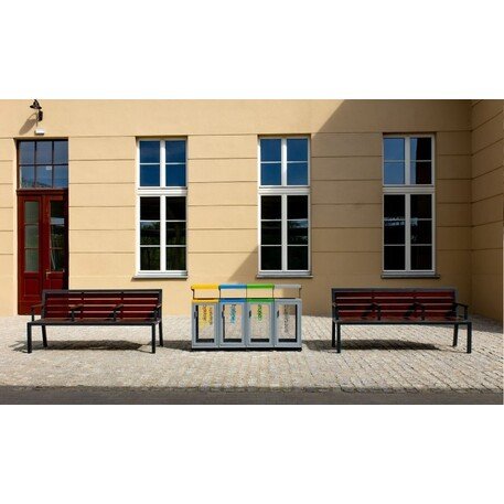 Metalinis suolas su atlošu ir medine sėdimąja dalimi 'MBG/21-Limba / 190cm'