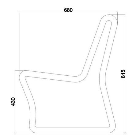 Металлическая скамейка со спинкой и деревянным сиденьем 'MBG/40-Tuluza III / 62cm'