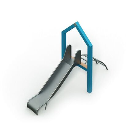 Moduliniai vaikų žaidimų aikštelių kompleksai 3–12 metų vaikams – kolekcija 'Frame / Ninja' MBG-Sliding house 2 02366