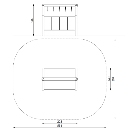 Moduliniai vaikų žaidimų aikštelių kompleksai 3–12 metų vaikams – kolekcija 'Frame / Ninja' MBG-Dangle house 02607