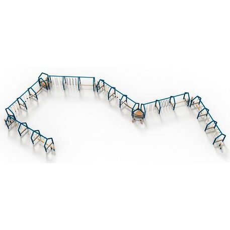 Moduliniai vaikų žaidimų aikštelių kompleksai 3–12 metų vaikams – kolekcija 'Frame / Ninja' MBG-Ninja Frame Stendal 02735