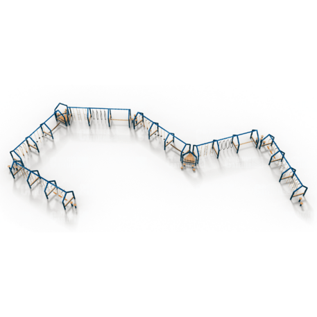 Moduliniai vaikų žaidimų aikštelių kompleksai 3–12 metų vaikams – kolekcija 'Frame / Ninja' MBG-Ninja Frame Stendal 02735