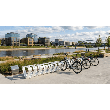 Metal bicycle rack 'Tresette'
