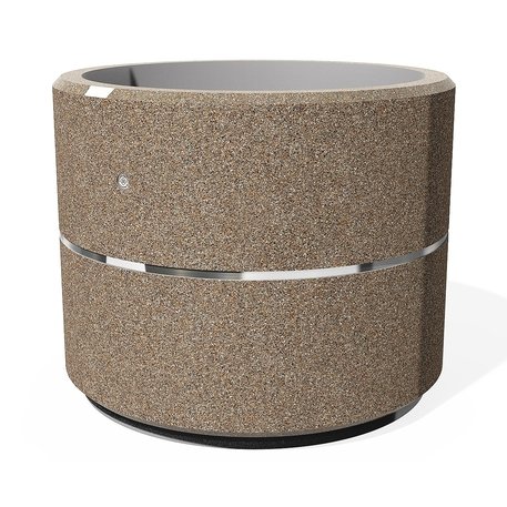 Apvalus betoninis terrazo vazonas (gėlinė) 'Premium / Ø100xH/80cm_BS-26'