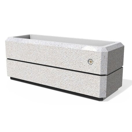 Betoninis vazonas – gėlinė, padengta smulkia granito skaldele 'Premium / 77x28xH/30cm_BS-173'