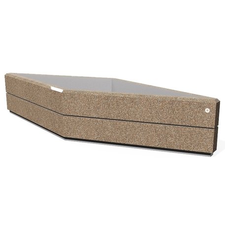 Betoninis vazonas – gėlinė, padengta smulkia granito skaldele 'Premium / 240x80xH/45cm / BS-231'