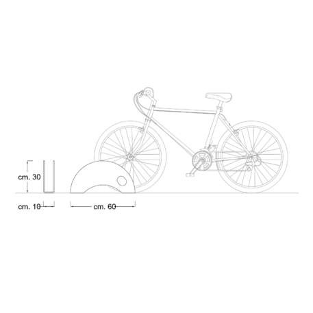 Metal bicycle rack 'Tatou'