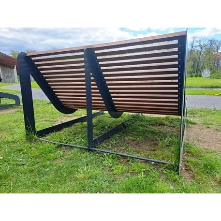 Metalinis gultas, šezlongas su medine sėdimąja dalimi 'BD/LM002_1702/MDL'