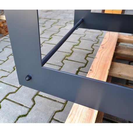 Metal lounge chair with wooden seat 'BD/LM002_1702/MDL'