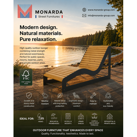 Metal lounge chair with wooden seat 'BD/LM002_1702/MDL'
