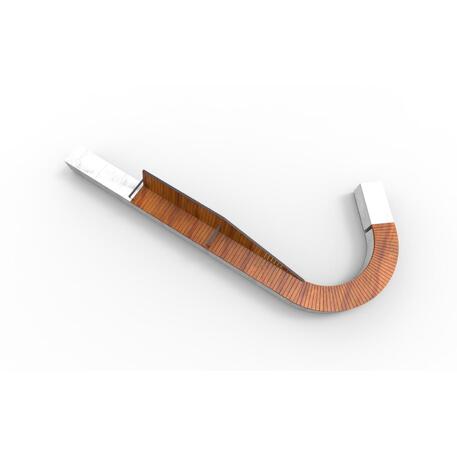 Modulinis betoninis suolas su Iroko medienos sėdima dalimi 'Premium Collection / STF/10-83-01/MDL'