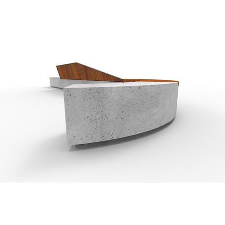 Modulinis betoninis suolas su Iroko medienos sėdima dalimi 'Premium Collection / STF/10-83-01/MDL'