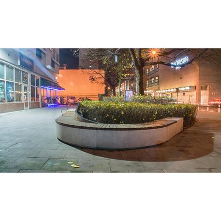 Modulinis betoninis suolas su Iroko medienos sėdima dalimi 'Premium Collection / STF/10-83-01/MDL'