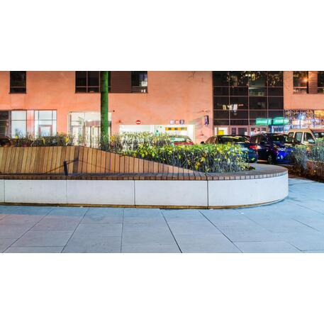 Modulinis betoninis suolas su Iroko medienos sėdima dalimi 'Premium Collection / STF/10-83-01/MDL'