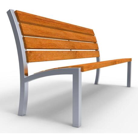 Metalinis suolas (suoliukas) su atlošu, pagamintas iš Iroko medienos 'Premium Collection / STF/13-04-98/MDL'