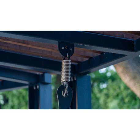 Metalinė pergolė su supynėmis iš iroko medienos 'Premium Collection / STF/22-31-01_02/MDL'