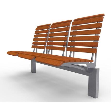 Metalinis suoliukas su atlošu, pagamintas iš Iroko medienos 'Premium Collection / STF/07-19-04/MDL'