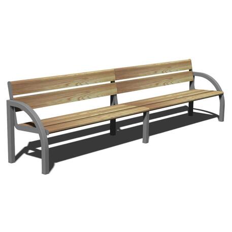 Metalinis suoliukas su atlošu, pagamintas iš Iroko medienos 'Premium / STF/06-04-10/MDL'