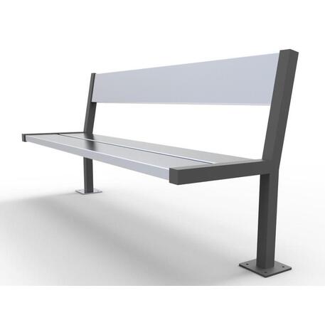 Metal bench with backrest 'Premium Collection / STF/13-04-46/MDL'
