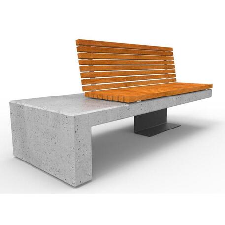 Betonbank mit Rückenlehne aus Architekturbeton 'Premium Collection / STF/18-02-42/MDL'