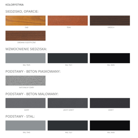 Concrete bench with backrest and wooden seating 'Intal_001320'