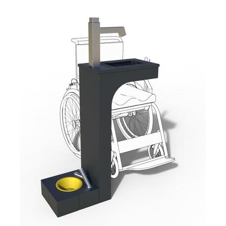 Metalinė geriamojo vandens kolonėlė su fontanu ir gertuve šunims 'Premium Collection / STF/18-41-01_01/MDL'