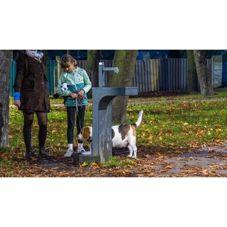 Metalinė geriamojo vandens kolonėlė su fontanu ir gertuve šunims 'Premium Collection / STF/18-41-01_01/MDL'