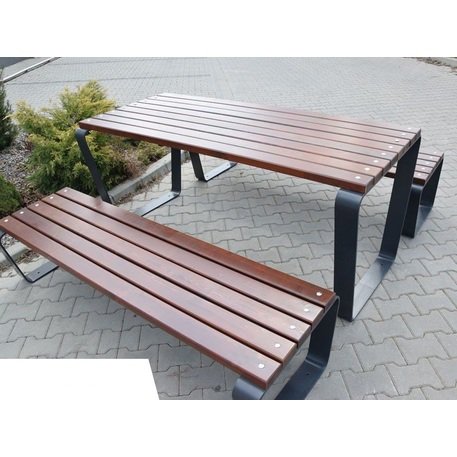 Metal bench + table 'Picnic_R1'