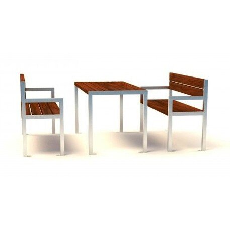 Panca + tavolo in metallo 'Picnic_23'