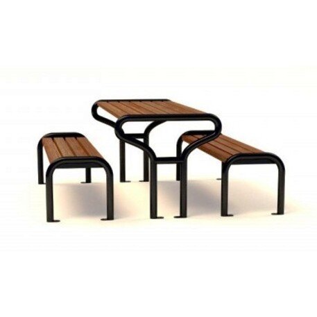 Metal bench + table 'Picnic_2'
