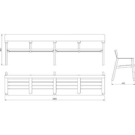 Metal bench 'BD/IPI_LIP140.18/MDL'