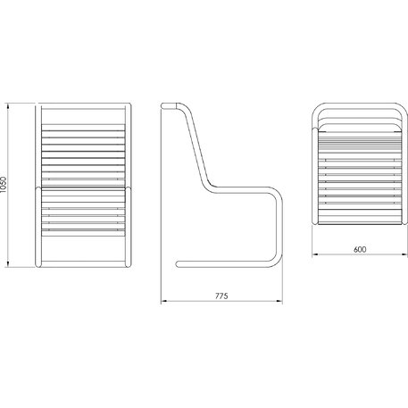 Metal bench 'BD/FULFIT_LFT257.02_60cm/MDL'